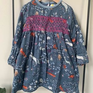 Boden smocked woodland dress